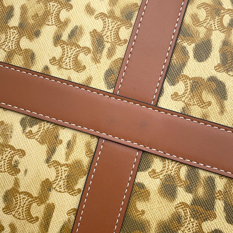 セリーヌ ボストンバッグ レオパード トリオンフ PVC/レザー CELINE 2wayショルダー