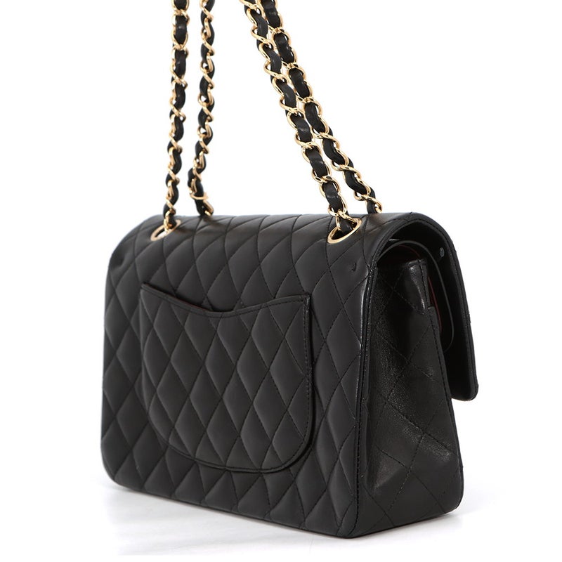 シャネル チェーンショルダーバッグ マトラッセ25 ココマーク ラムスキン ダブルチェーン A01112 CHANEL