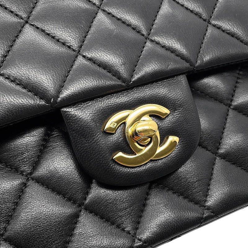 シャネル チェーンショルダーバッグ マトラッセ25 ココマーク ラムスキン ダブルチェーン A01112 CHANEL