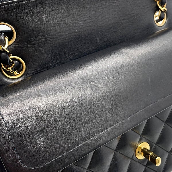 シャネル チェーンショルダーバッグ マトラッセ25 ココマーク ラムスキン ダブルチェーン A01112 CHANEL