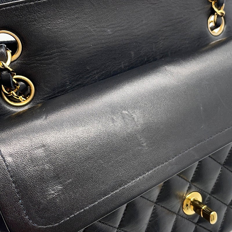シャネル チェーンショルダーバッグ マトラッセ25 ココマーク ラムスキン ダブルチェーン A01112 CHANEL