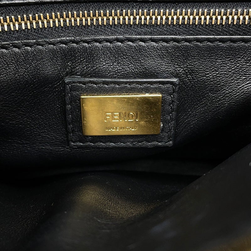フェンディ ハンドバッグ ピーカブー ミニ  レザー 8BN244 FENDI 2wayショルダーバッグ 黒