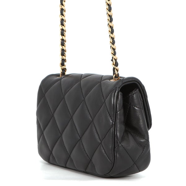 シャネル チェーンショルダーバッグ マトラッセ ココマーク ラムスキン AS3473 CHANEL フラップ バッグ 黒