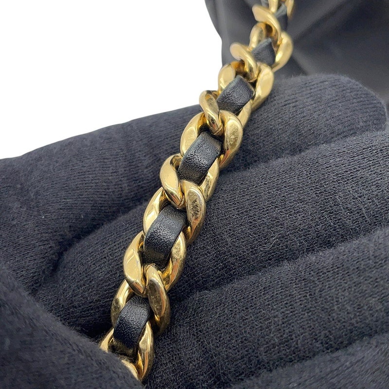 シャネル チェーンショルダーバッグ マトラッセ ココマーク ラムスキン AS3473 CHANEL フラップ バッグ 黒