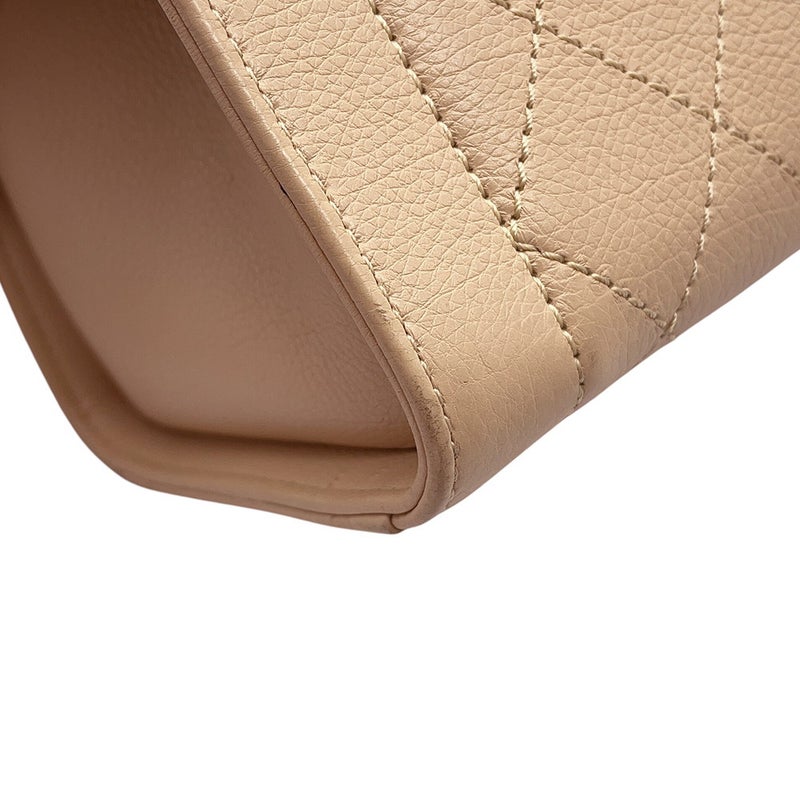 シャネル チェーンショルダーバッグ マトラッセ カーフレザー CHANEL 2way バッグ