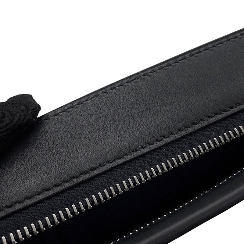 エルメス クラッチバッグ ネクト ジョーヌアンブル/ブルーアンクル/ブラック/シルバー金具 エバーカラー/ボックスカーフ C刻印 メンズ
