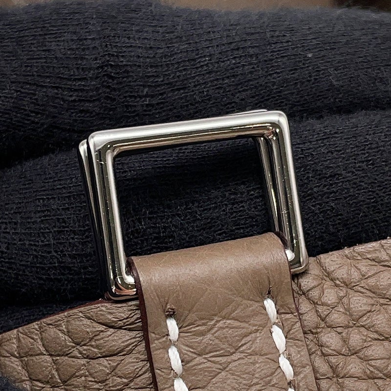 エルメス ハンドバッグ ピコタンロックMM エトゥープ/シルバー金具 トリヨンクレマンス W刻印