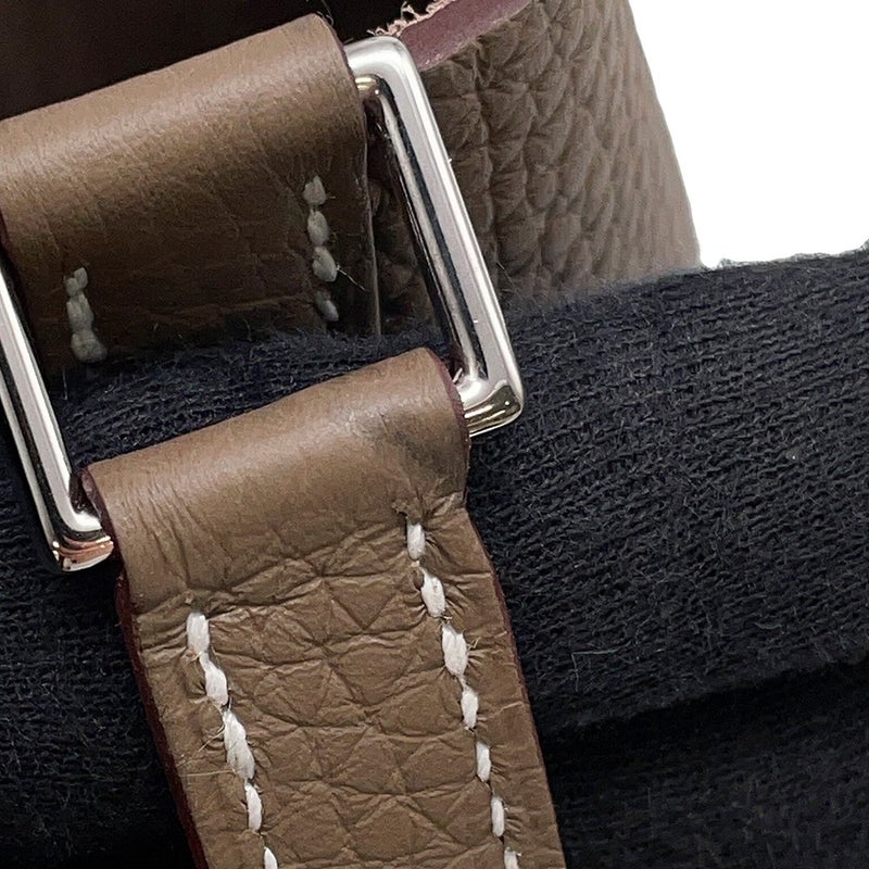 エルメス ハンドバッグ ピコタンロックMM エトゥープ/シルバー金具 トリヨンクレマンス W刻印