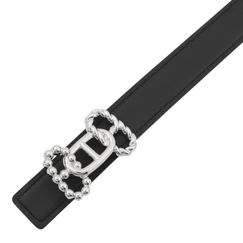 エルメス ベルト パラード レザーベルト  キット 24 ブラック/エトゥープ/シルバー金具 スイフト/エプソン W刻印 サイズ70