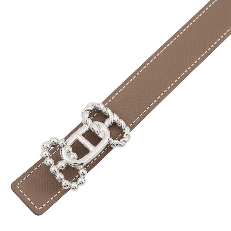 エルメス ベルト パラード レザーベルト  キット 24 ブラック/エトゥープ/シルバー金具 スイフト/エプソン W刻印 サイズ70