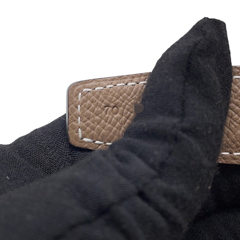 エルメス ベルト パラード レザーベルト  キット 24 ブラック/エトゥープ/シルバー金具 スイフト/エプソン W刻印 サイズ70