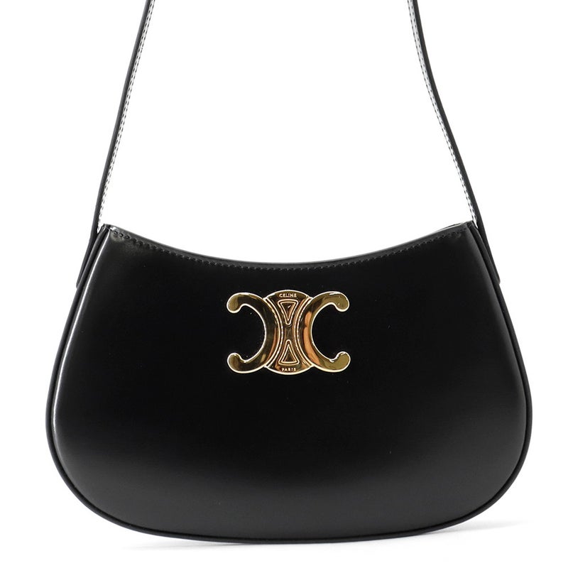 セリーヌ ショルダーバッグ ミディアム ティリー トリオンフ カーフレザー 115703 CELINE 黒 ワンショルダー