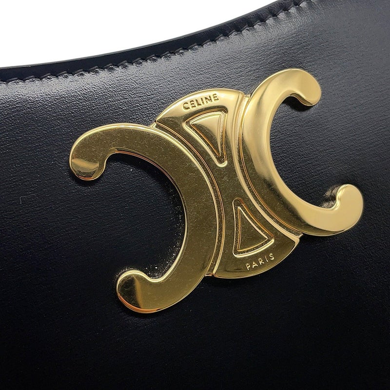 セリーヌ ショルダーバッグ ミディアム ティリー トリオンフ カーフレザー 115703 CELINE 黒 ワンショルダー