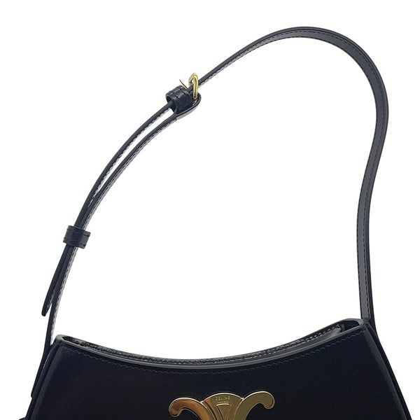 セリーヌ ショルダーバッグ ミディアム ティリー トリオンフ カーフレザー 115703 CELINE 黒 ワンショルダー