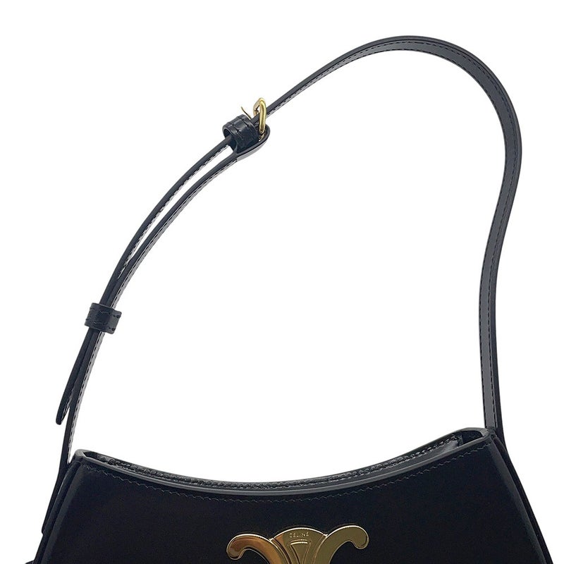 セリーヌ ショルダーバッグ ミディアム ティリー トリオンフ カーフレザー 115703 CELINE 黒 ワンショルダー
