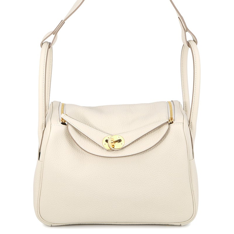 エルメス ハンドバッグ リンディ26  クレ/ゴールド金具 トリヨンクレマンス Z刻印 HERMES 2way ショルダーバッグ