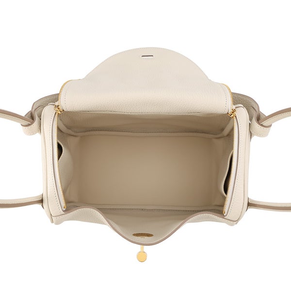 エルメス ハンドバッグ リンディ26  クレ/ゴールド金具 トリヨンクレマンス Z刻印 HERMES 2way ショルダーバッグ