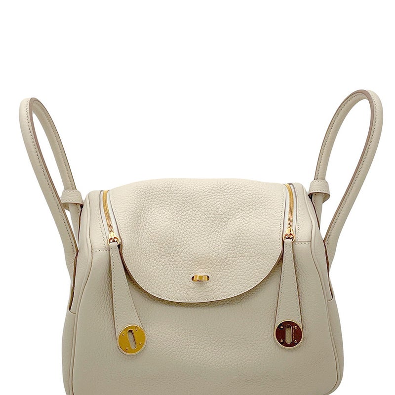 エルメス ハンドバッグ リンディ26  クレ/ゴールド金具 トリヨンクレマンス Z刻印 HERMES 2way ショルダーバッグ