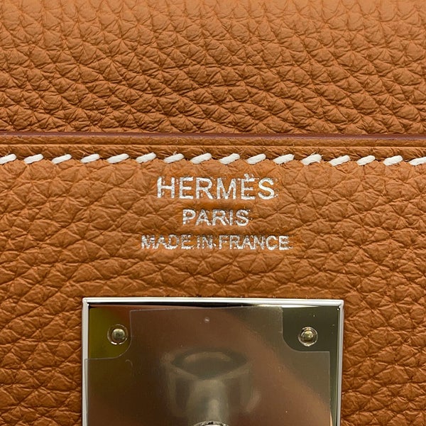 エルメス ハンドバッグ ケリー28 内縫い ゴールド/シルバー金具 トゴ W刻印 HERMES Kelly 2wayバッグ