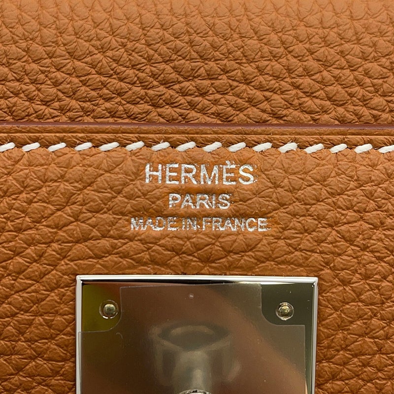 エルメス ハンドバッグ ケリー28 内縫い ゴールド/シルバー金具 トゴ W刻印 HERMES Kelly 2wayバッグ