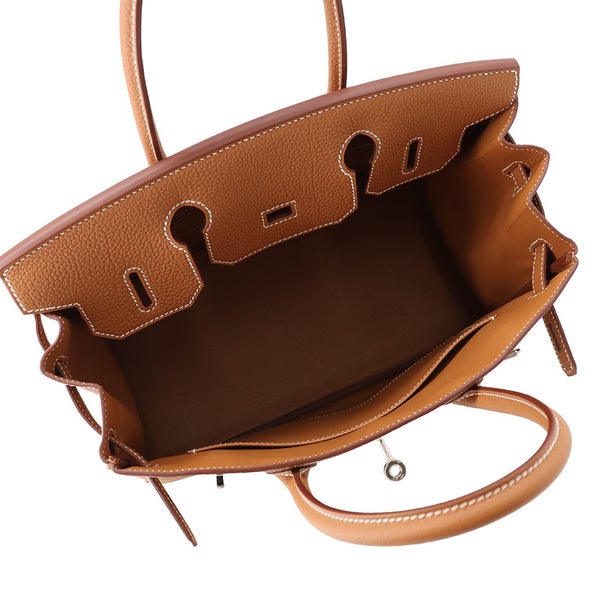 エルメス バーキン30 ゴールド/シルバー金具 トゴ G刻印 HERMES Birkin ハンドバッグ
