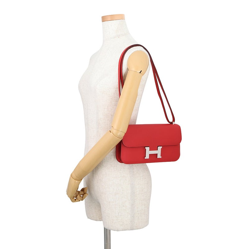 エルメス ショルダーバッグ コンスタンス エラン ミロワール ルージュラデュー/シルバー金具 エプソン K刻印 HERMES
