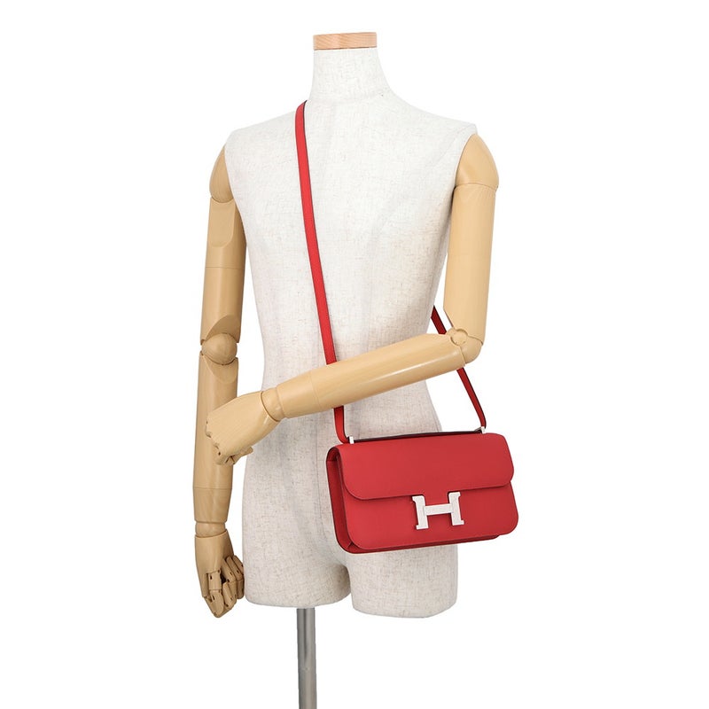 エルメス ショルダーバッグ コンスタンス エラン ミロワール ルージュラデュー/シルバー金具 エプソン K刻印 HERMES