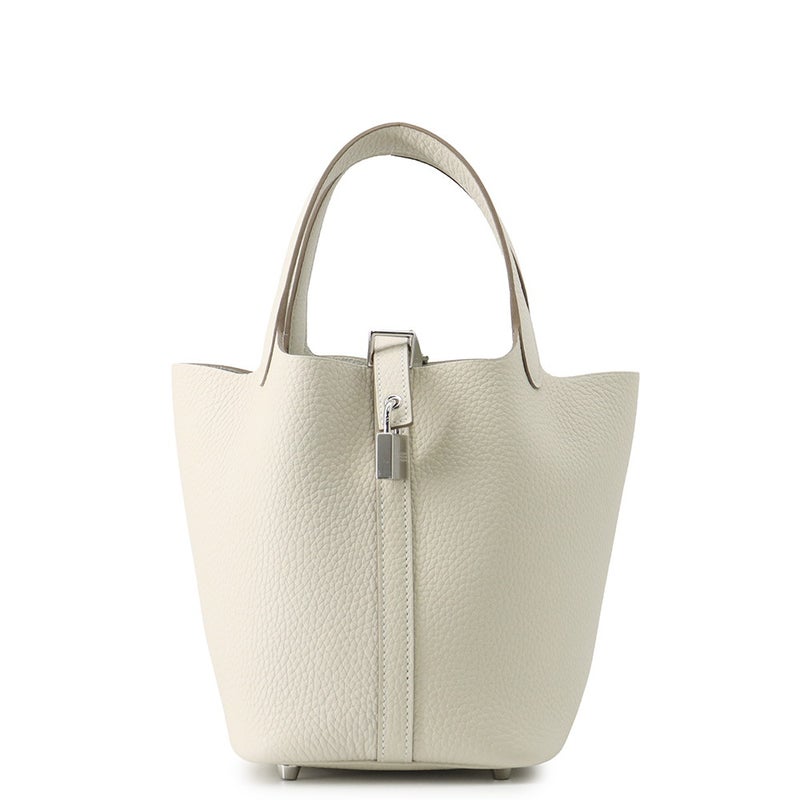 エルメス ハンドバッグ ピコタンロックPM クレ/シルバー金具 トリヨンクレマンス G刻印 HERMES トートバッグ