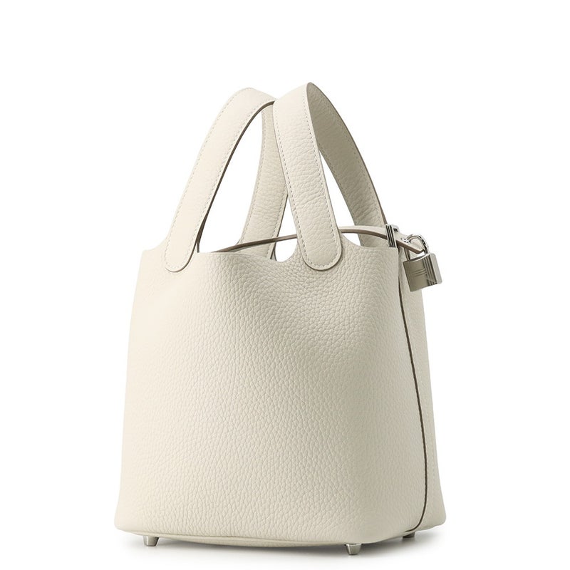 エルメス ハンドバッグ ピコタンロックPM クレ/シルバー金具 トリヨンクレマンス G刻印 HERMES トートバッグ