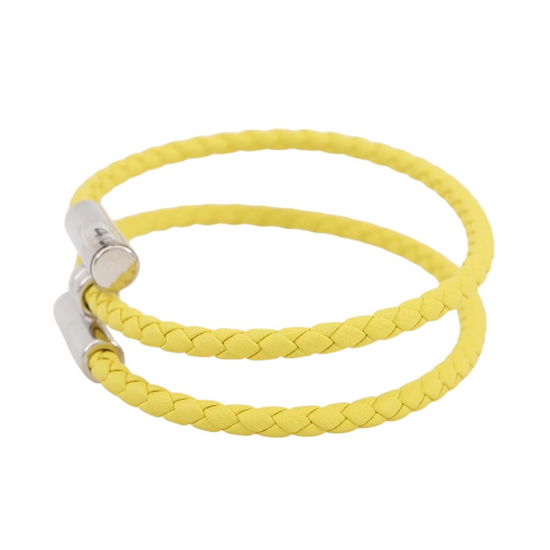 エルメス ブレスレット トゥルニ トレッセ ライム/シルバー金具 スイフト サイズT4 HERMES アクセサリー