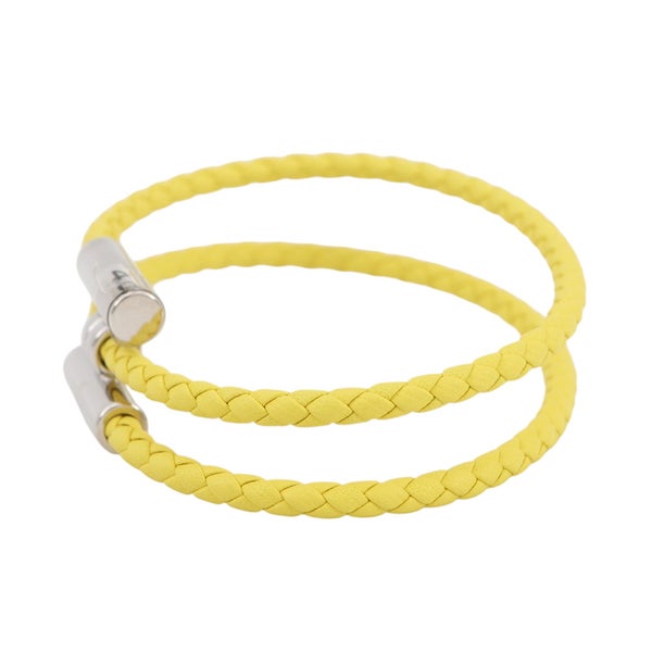 エルメス ブレスレット トゥルニ トレッセ ライム/シルバー金具 スイフト サイズT4 HERMES アクセサリー