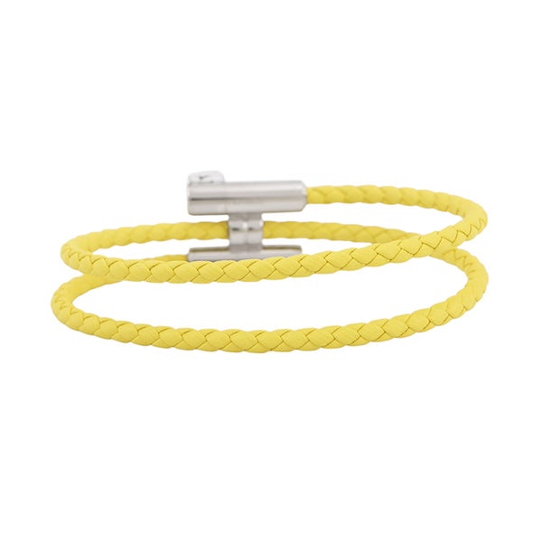 エルメス ブレスレット トゥルニ トレッセ ライム/シルバー金具 スイフト サイズT4 HERMES アクセサリー