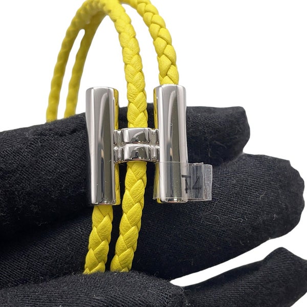 エルメス ブレスレット トゥルニ トレッセ ライム/シルバー金具 スイフト サイズT4 HERMES アクセサリー