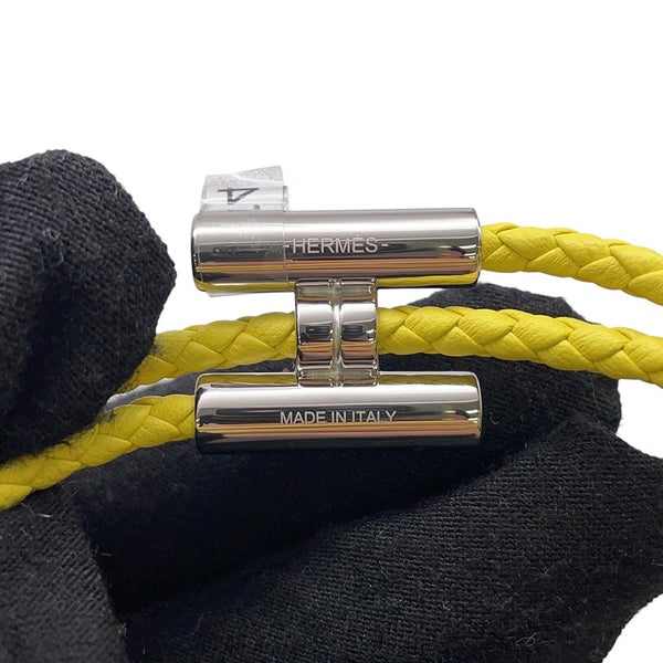 エルメス ブレスレット トゥルニ トレッセ ライム/シルバー金具 スイフト サイズT4 HERMES アクセサリー