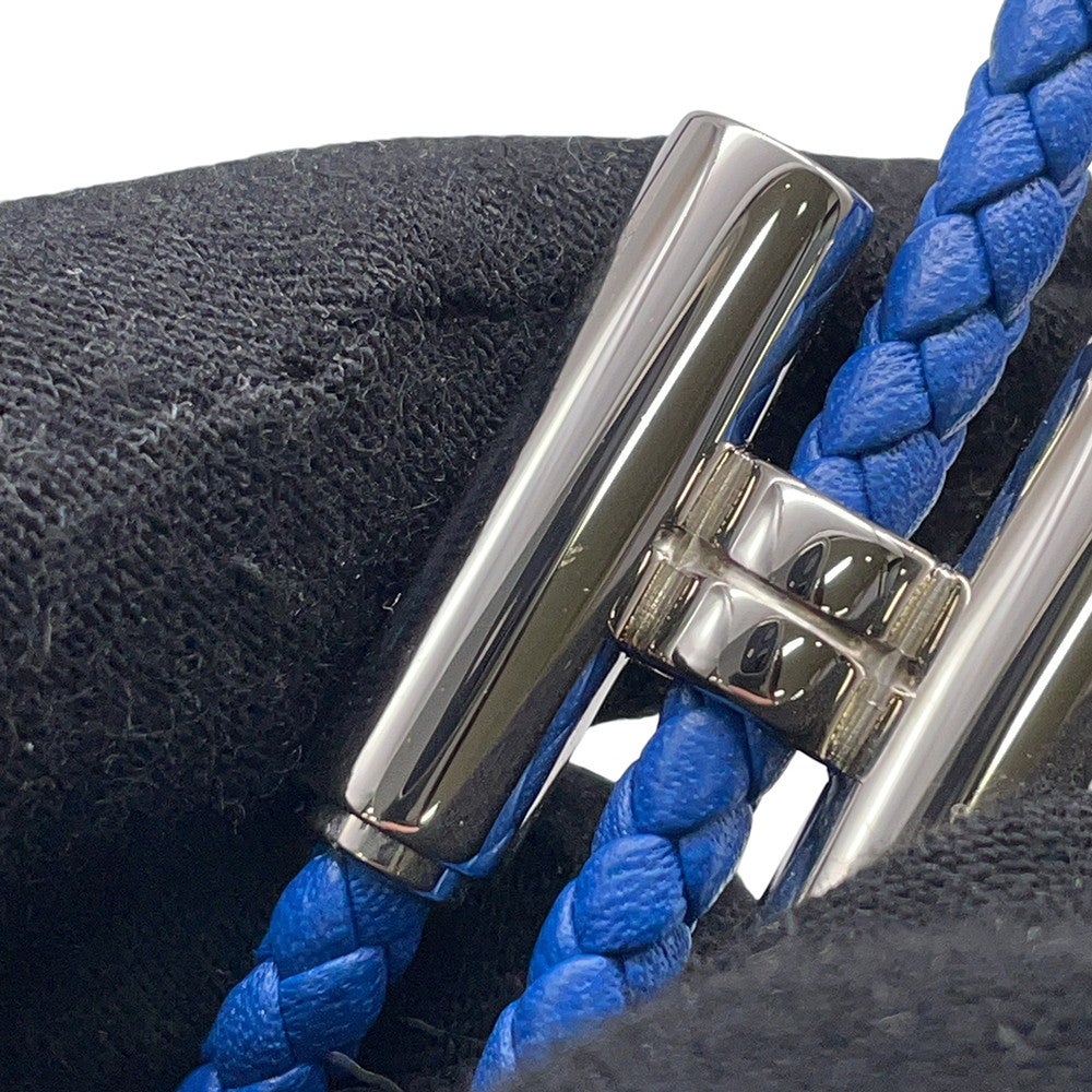 エルメス ブレスレット トゥルニ トレッセ ブルータイ/シルバー金具