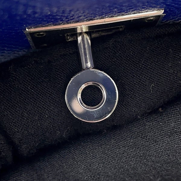 エルメス 長財布 ケリーウォレット ロング ブルーエレクトリック/シルバー金具 エプソン □R刻印