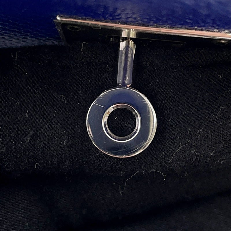 エルメス 長財布 ケリーウォレット ロング ブルーエレクトリック/シルバー金具 エプソン □R刻印