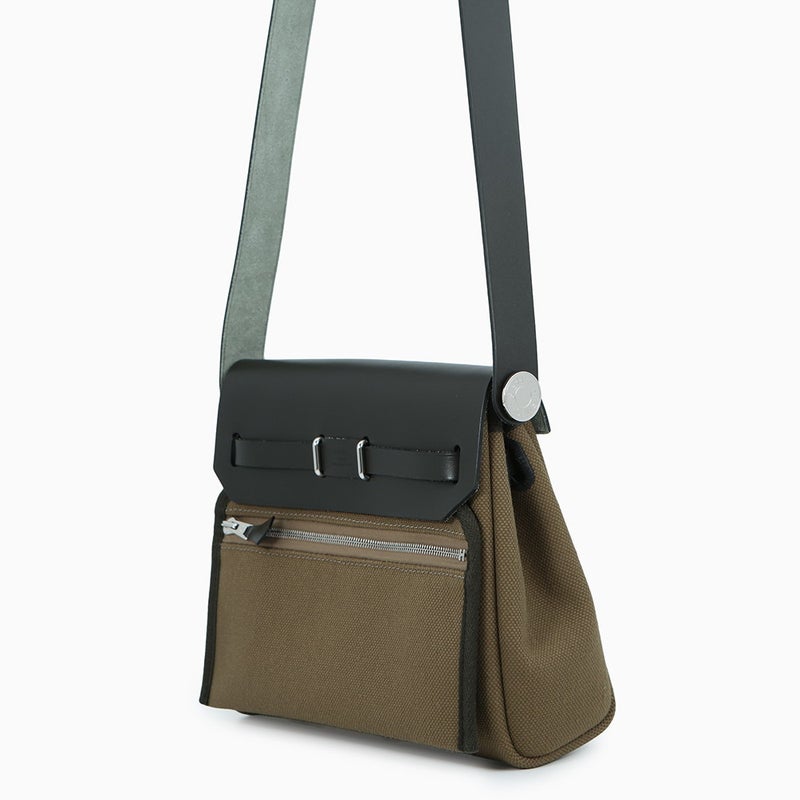 エルメス ショルダーバッグ エールバッグジップ ミニ ヴェールオリーブ/カーキ/シルバー金具 トワルミリタリー/ヴァッシュハンター G刻印