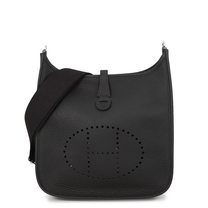 エルメス ショルダーバッグ エブリン3 PM ブラック/シルバー金具 トリヨンクレマンス K刻印 HERMES Evelyne