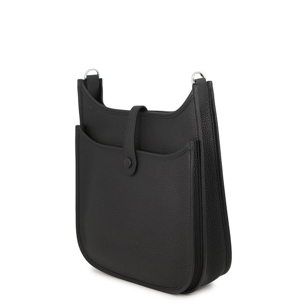 エルメス ショルダーバッグ エブリン3 PM ブラック/シルバー金具 トリヨンクレマンス K刻印 HERMES Evelyne