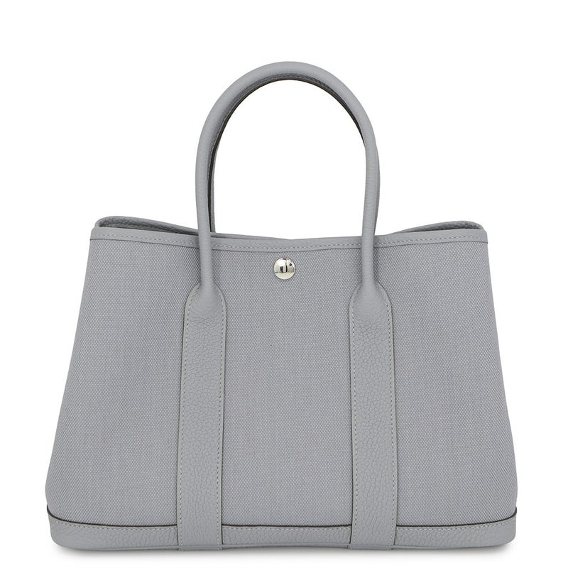 エルメス トートバッグ ガーデンパーティTPM グリパンタン/シルバー金具 トワルミリタリー/ネゴンダ G刻印 Garden Party