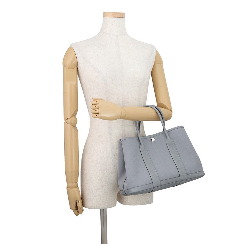 エルメス トートバッグ ガーデンパーティTPM グリパンタン/シルバー金具 トワルミリタリー/ネゴンダ G刻印 Garden Party