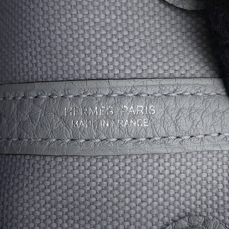 エルメス トートバッグ ガーデンパーティTPM グリパンタン/シルバー金具 トワルミリタリー/ネゴンダ G刻印 Garden Party