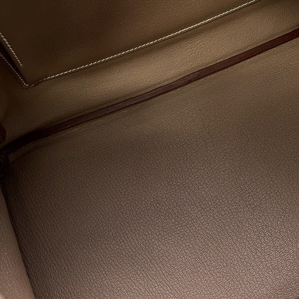エルメス バーキン35 エトゥープ/シルバー金具 トゴ B刻印 HERMES Birkin ハンドバッグ