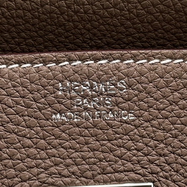 エルメス バーキン35 エトゥープ/シルバー金具 トゴ B刻印 HERMES Birkin ハンドバッグ