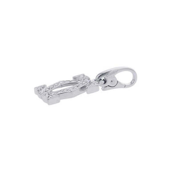 カルティエ ペンダントトップ 2C チャーム ダイヤモンド K18WGホワイトゴールド Cartier ジュエリー