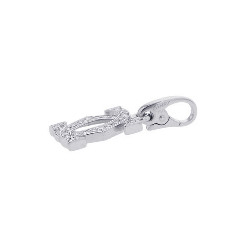 カルティエ ペンダントトップ 2C チャーム ダイヤモンド K18WGホワイトゴールド Cartier ジュエリー