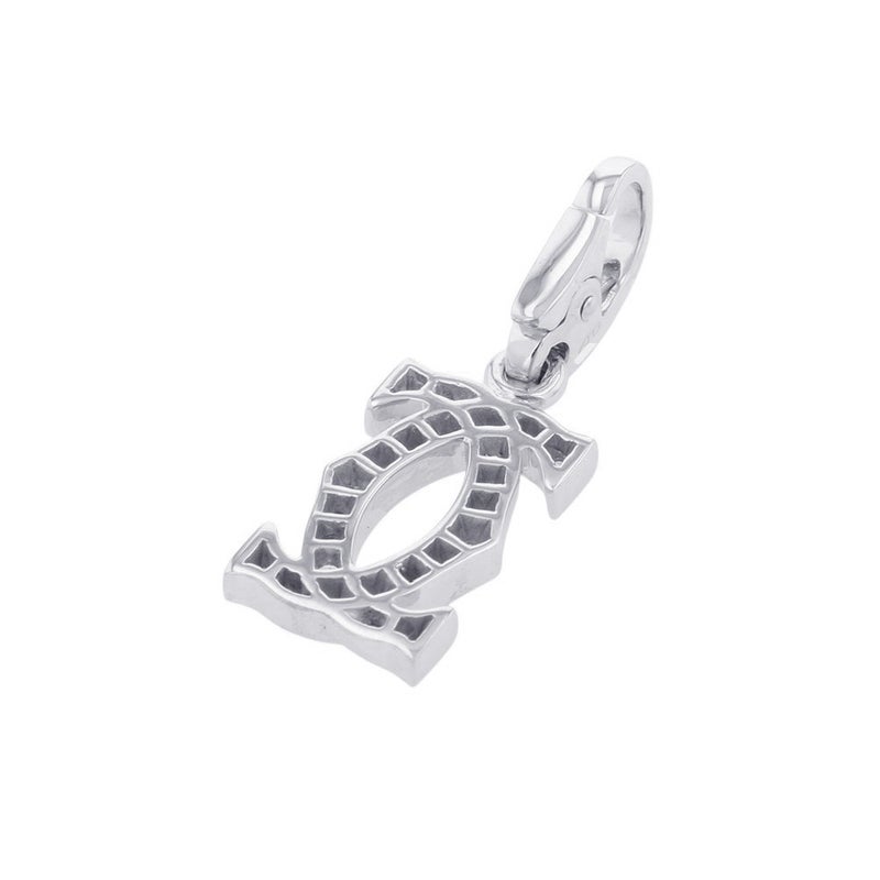 カルティエ ペンダントトップ 2C チャーム ダイヤモンド K18WGホワイトゴールド Cartier ジュエリー