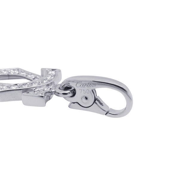 カルティエ ペンダントトップ 2C チャーム ダイヤモンド K18WGホワイトゴールド Cartier ジュエリー