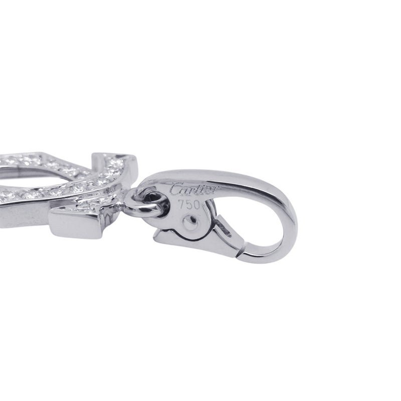 カルティエ ペンダントトップ 2C チャーム ダイヤモンド K18WGホワイトゴールド Cartier ジュエリー